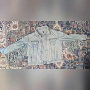 COPY - Light Blue Denim Fringe Jacket